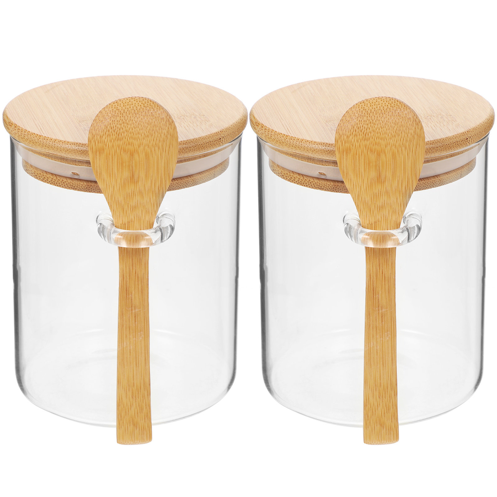 2個入り小麦粉砂糖保存容器透明食品瓶キッチンジャーガラス茶瓶 - Food Storage Jar Glass のレビューと価格