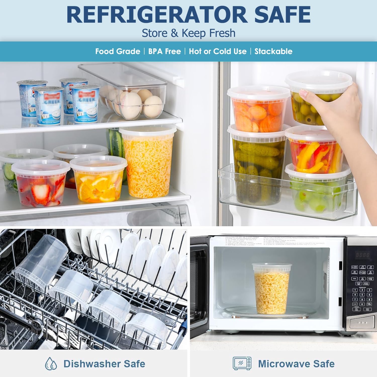 プラスチック製食品保存容器,蓋付き,冷凍庫,BPAフリー,2 - Food Storage Containers With Lids のレビューと価格