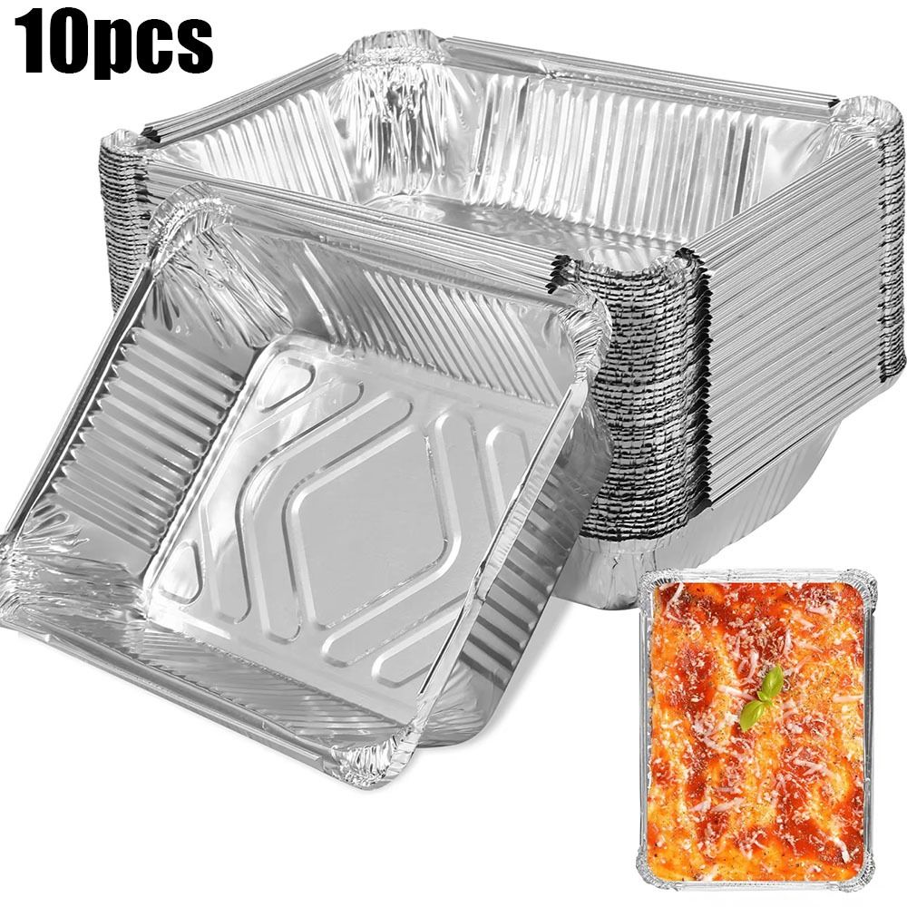 10 個使い捨てアルミ箔食品保存容器オーブンベーキングパン調 - Food Storage Aluminum のレビューと価格