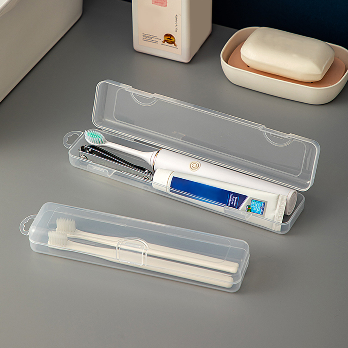 WORTHBUY 歯ブラシ用のポータブルプラスチックオーガナ - Food Storage Organiser のレビューと価格