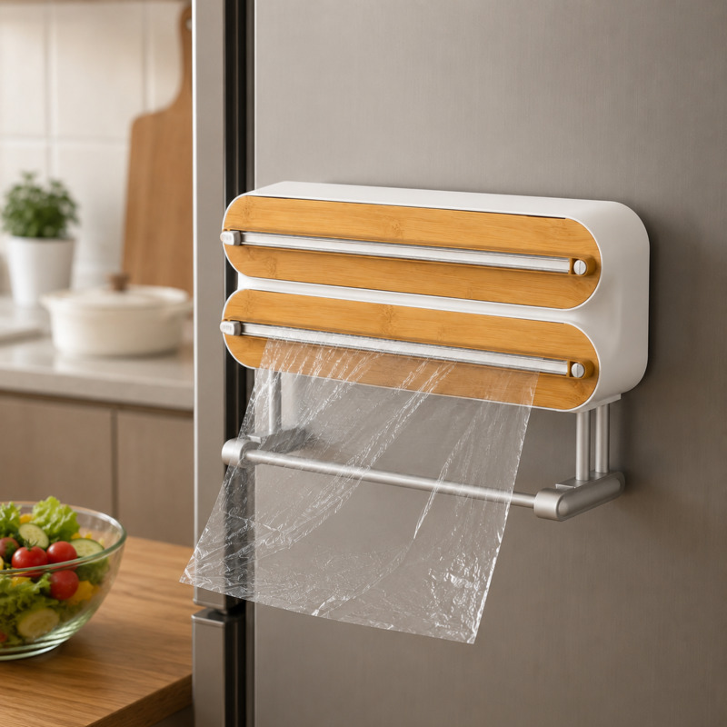 磁気フードラップカッターディスペンサー クリングフィルムホル - Food Storage Aluminum のレビューと価格