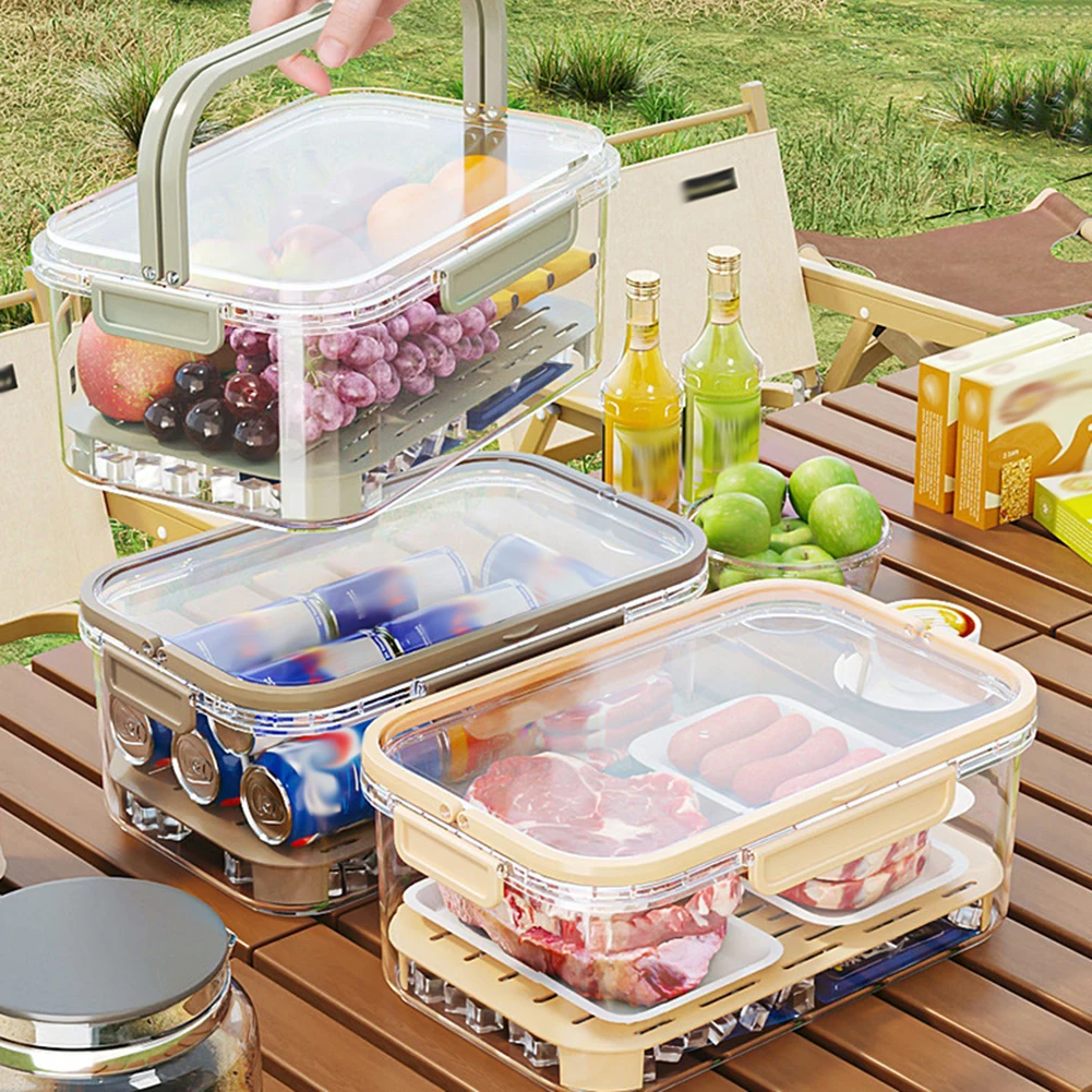 ポータブル食品保存容器 大容量 気密鮮度ボックス 排水プレー - Food Storage Jars Plastic のレビューと価格