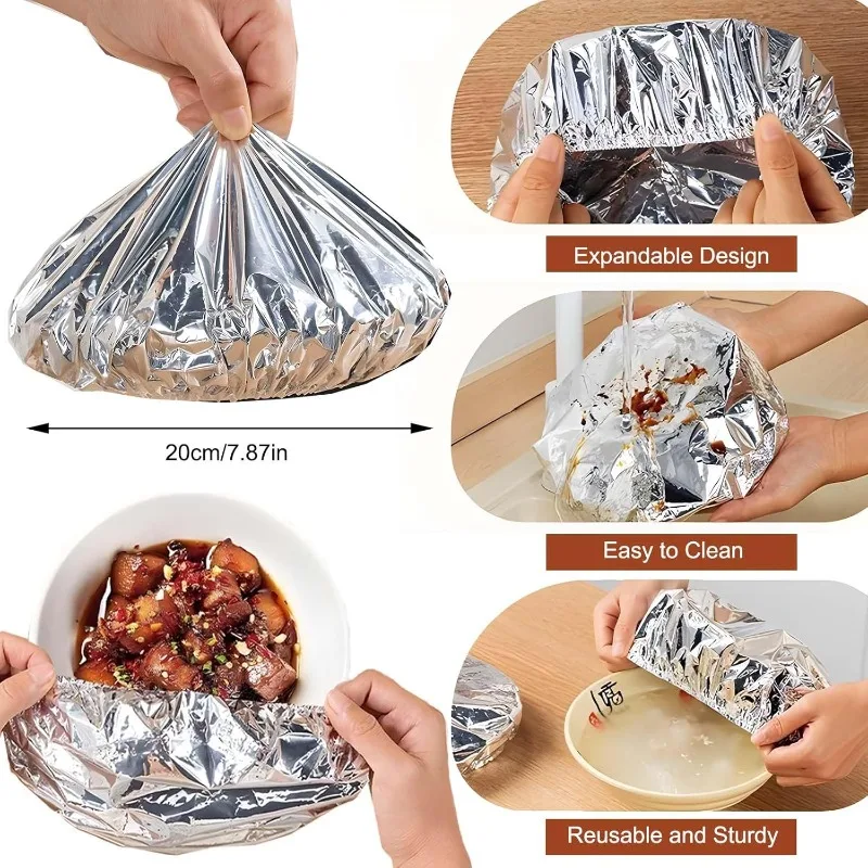 10/20 個アルミ箔カバー耐熱断熱蓋ボウルプレート用食品を - Food Storage To Keep Warm のレビューと価格