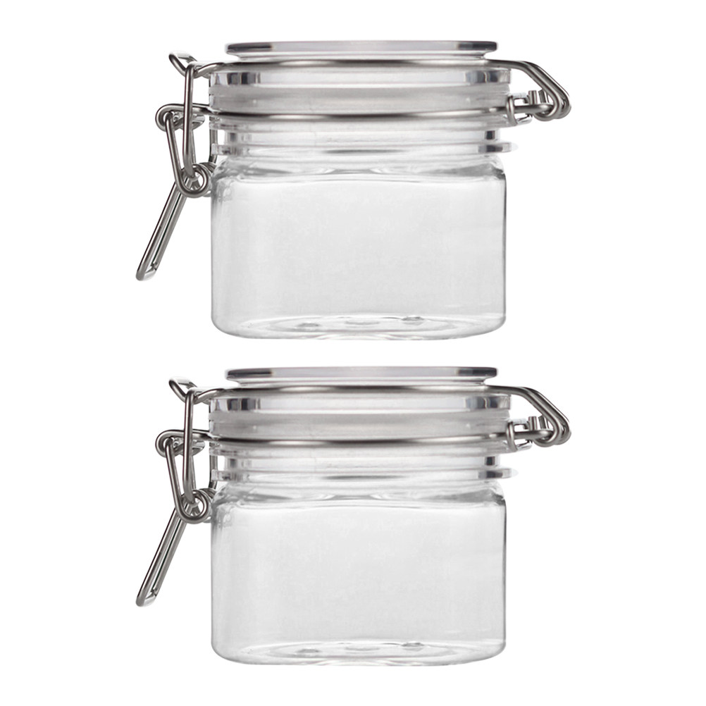 2 個の密封された保存瓶透明蜂蜜ボトル多機能キッチン容器食品 - Food Storage Jars Plastic のレビューと価格