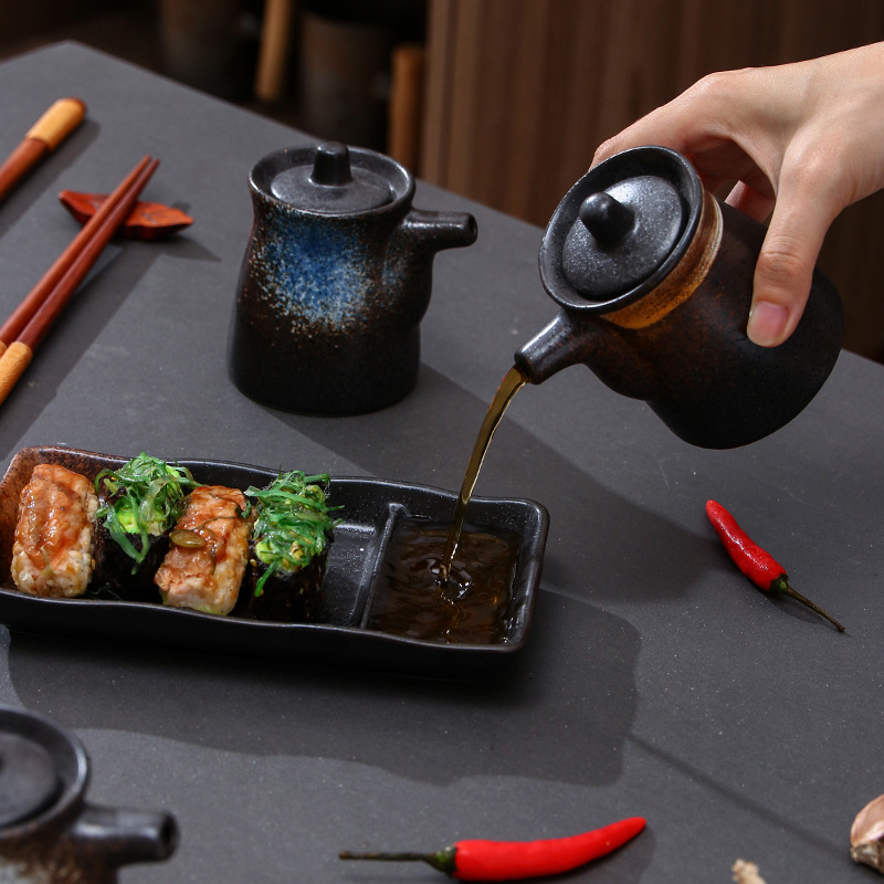 セラミック調味料ボトル醤油ボトル酢瓶チリボトルレストラン食器 - Salad Dressing Bottle のレビューと価格