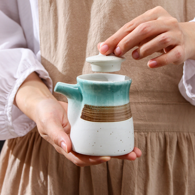 セラミック調味料ボトル醤油ボトル酢瓶チリボトルレストラン食器 - Salad Dressing Bottle のレビューと価格