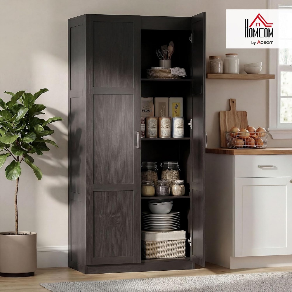 HOMCOM 71インチ高さのキッチンパントリーキャビネット - Food Storage In Cabinets のレビューと価格