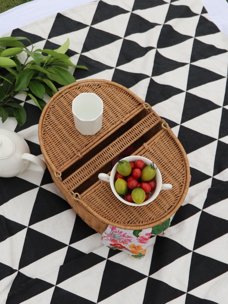 FenEr ウィッカーキャンプピクニックバスケット 蓋付き  - Food Storage Brands のレビューと価格
