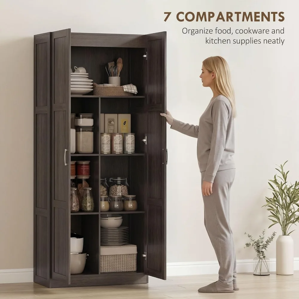 HOMCOM 71インチ 高さのあるキッチンパントリーキャビ - Food Storage In Cabinets のレビューと価格