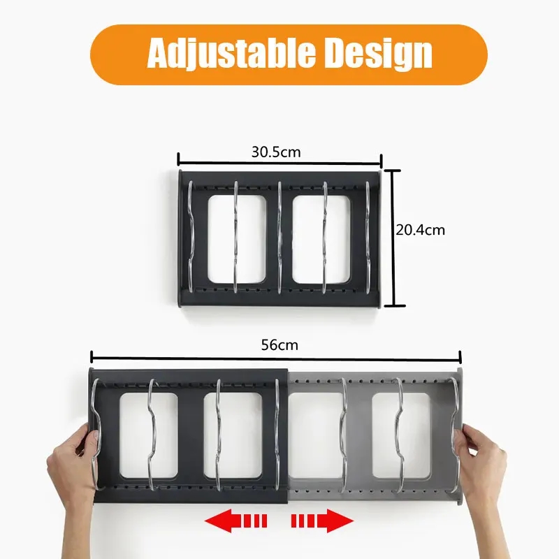 拡張可能なステンレス鋼の収納ラックキッチンキャビネットホルダ - Food Storage Organiser のレビューと価格