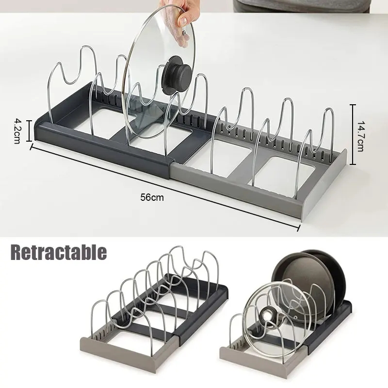 拡張可能なステンレス鋼の収納ラックキッチンキャビネットホルダ - Food Storage Organiser のレビューと価格