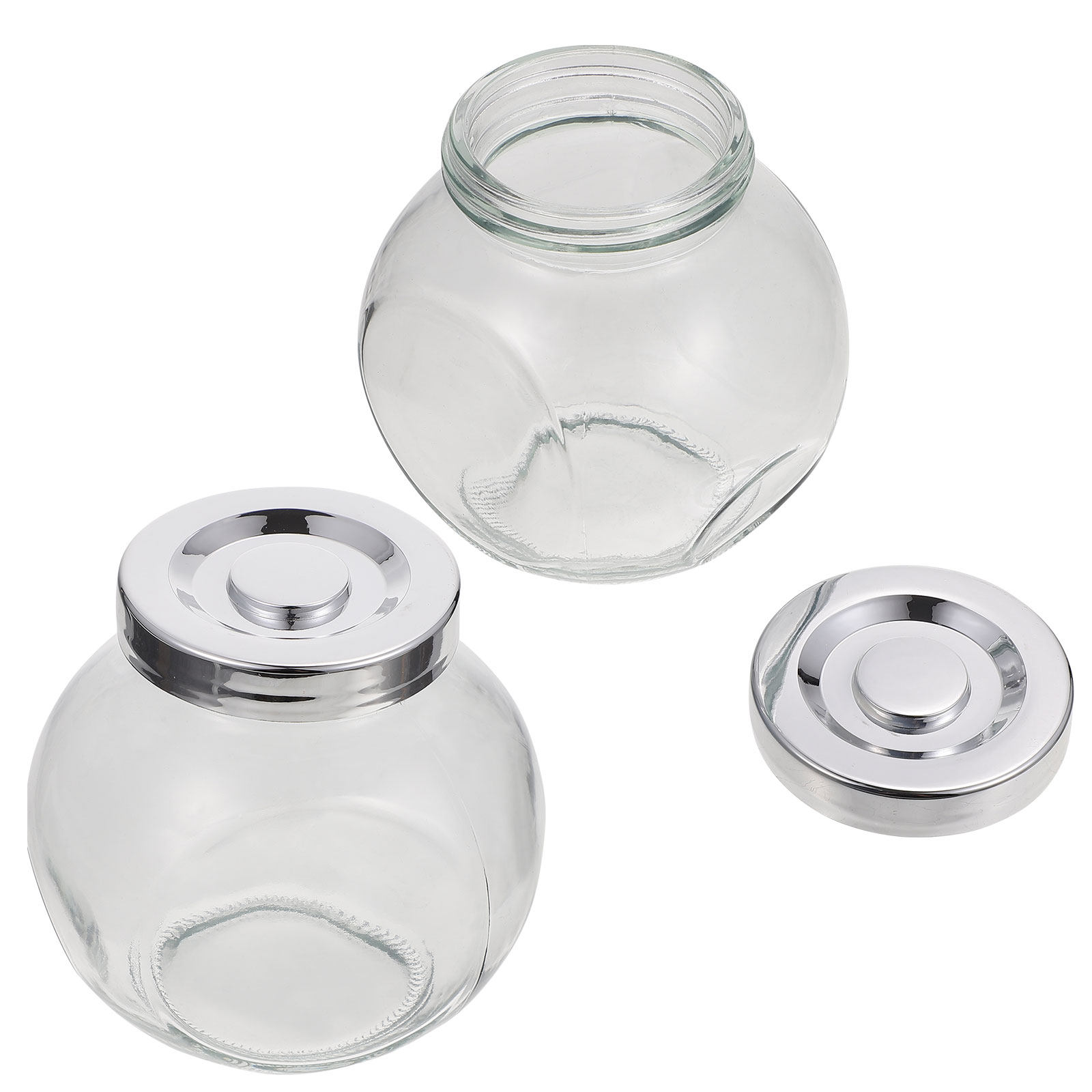 2個入りフルーツジャム保存瓶 家庭用キッチン食品保存容器 透 - Food Storage Jars Plastic のレビューと価格