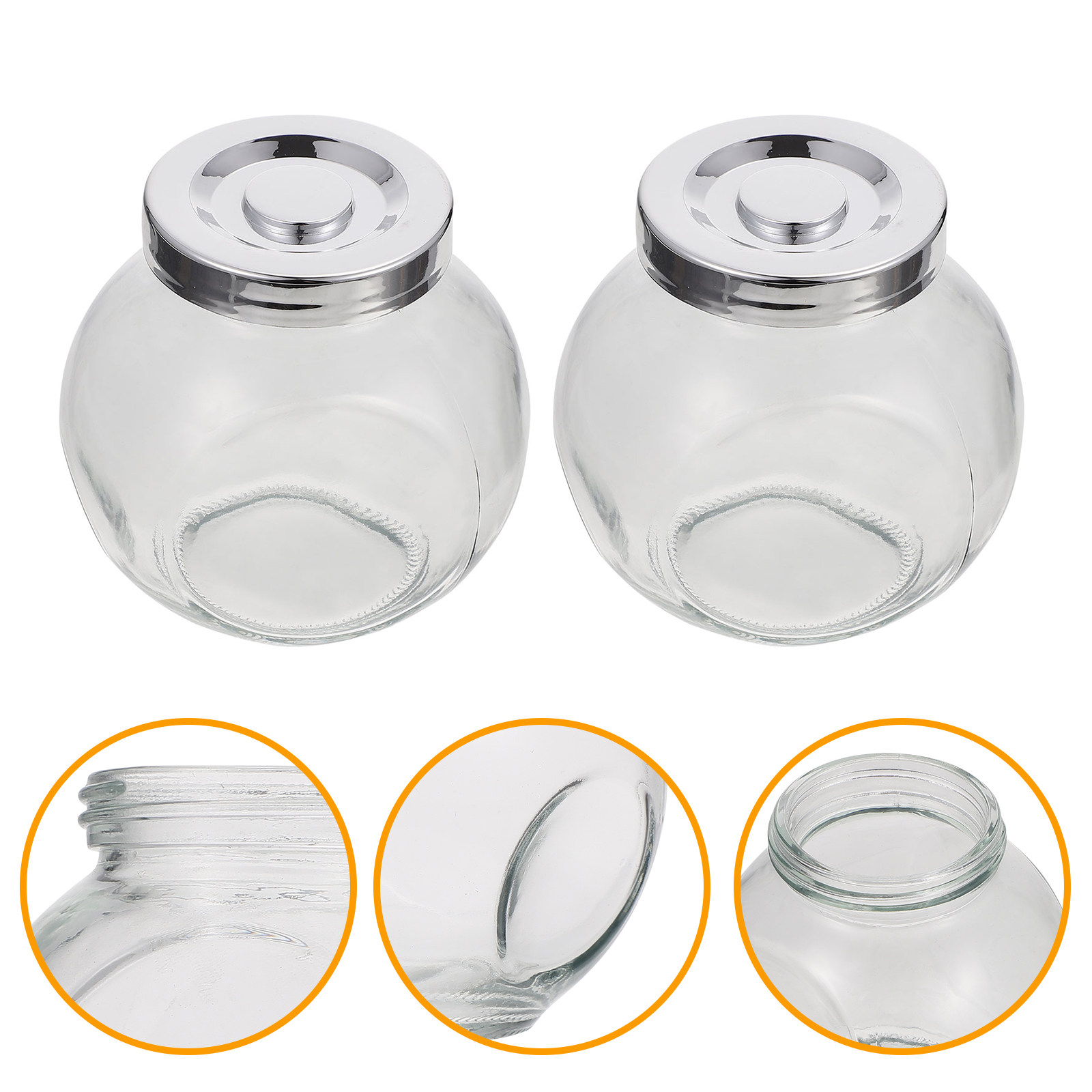 2個入りフルーツジャム保存瓶 家庭用キッチン食品保存容器 透 - Food Storage Jars Plastic のレビューと価格