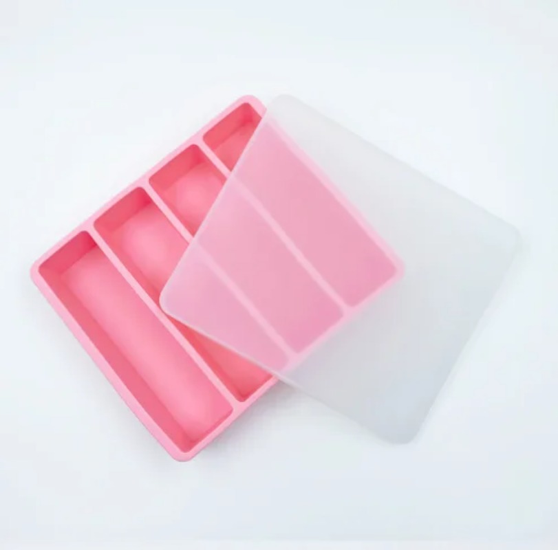 1Pc シリコーン冷凍トレイ蓋付き 4 グリッド収納ボックス - Food Storage Frozen のレビューと価格