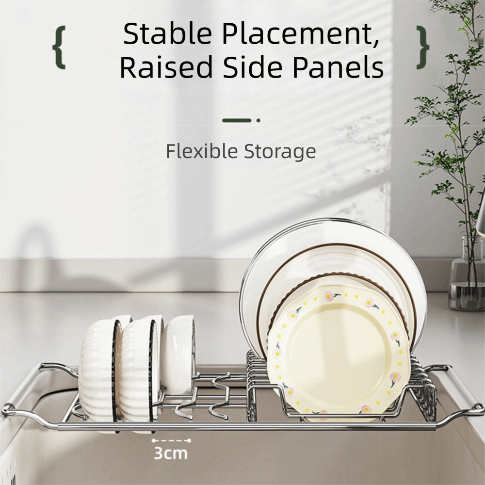 ステンレス製伸縮式ディッシュラック、防錆調整可能ボウル水切り - Food Storage Organiser のレビューと価格