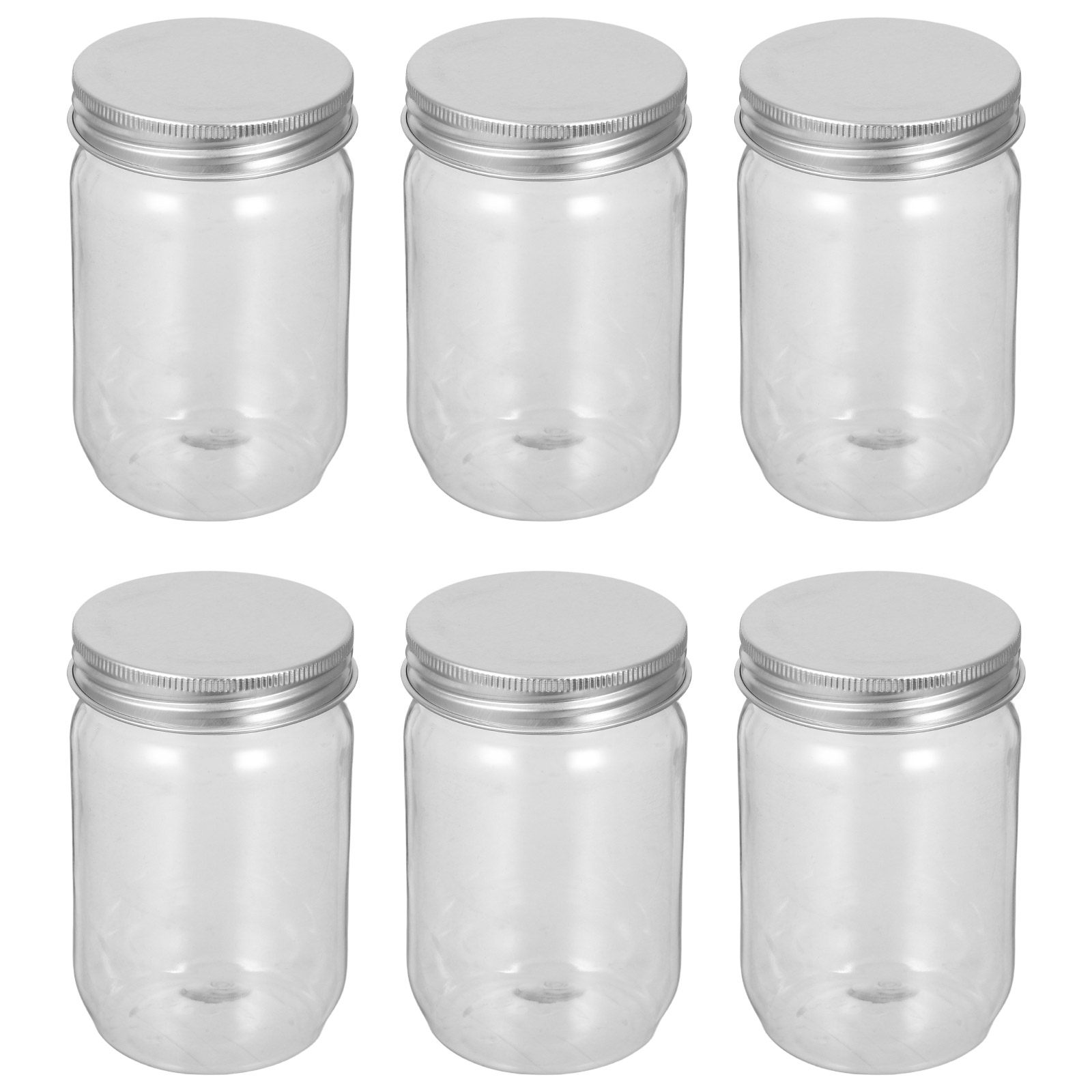 6個入り透明プラスチック製メイソンジャー、気密蓋付き、透明食 - Food Storage Containers With Lids のレビューと価格