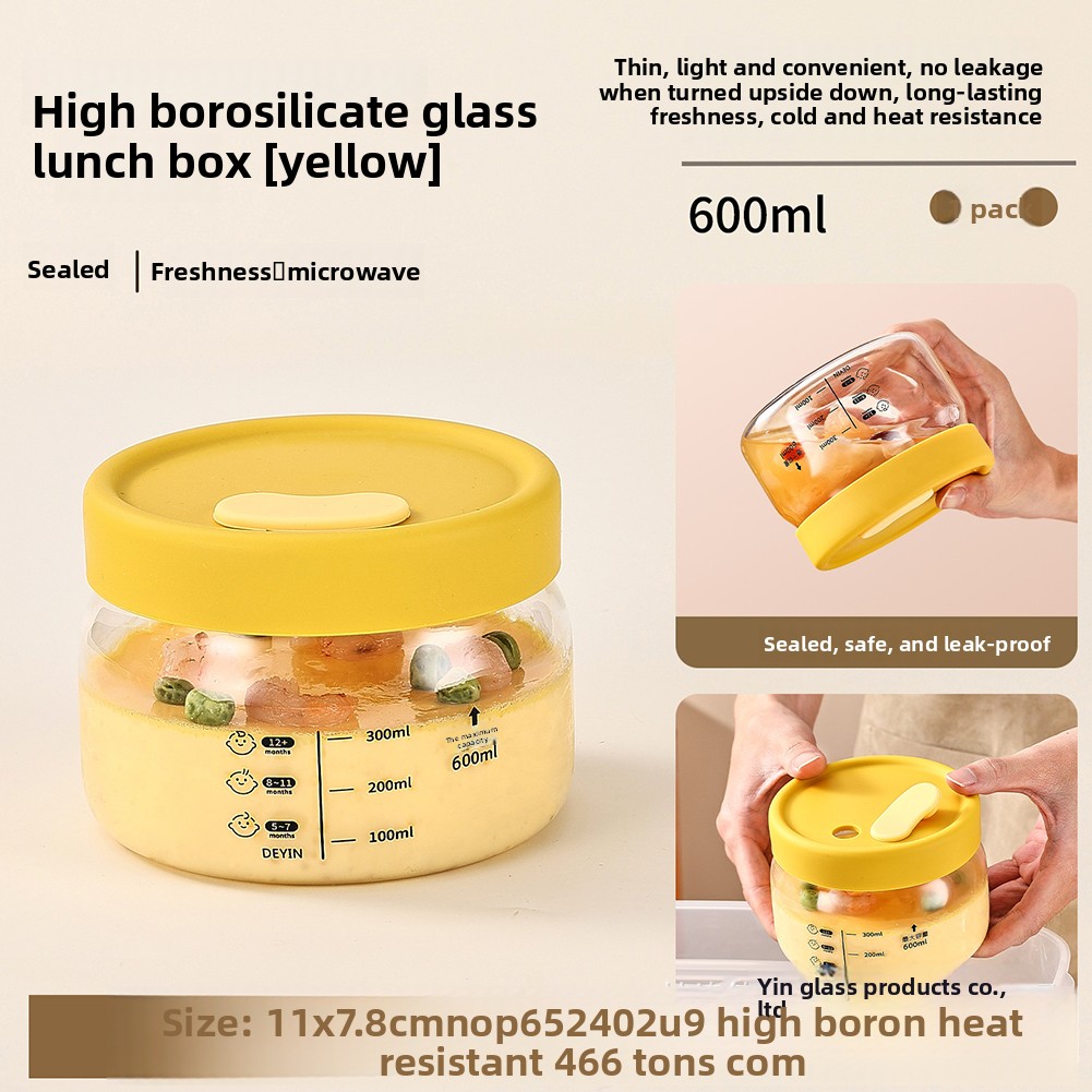 ガラス食品保存容器気密漏れ防止フードボウル弁当弁当箱電子レン - Food Storage Cabinet のレビューと価格
