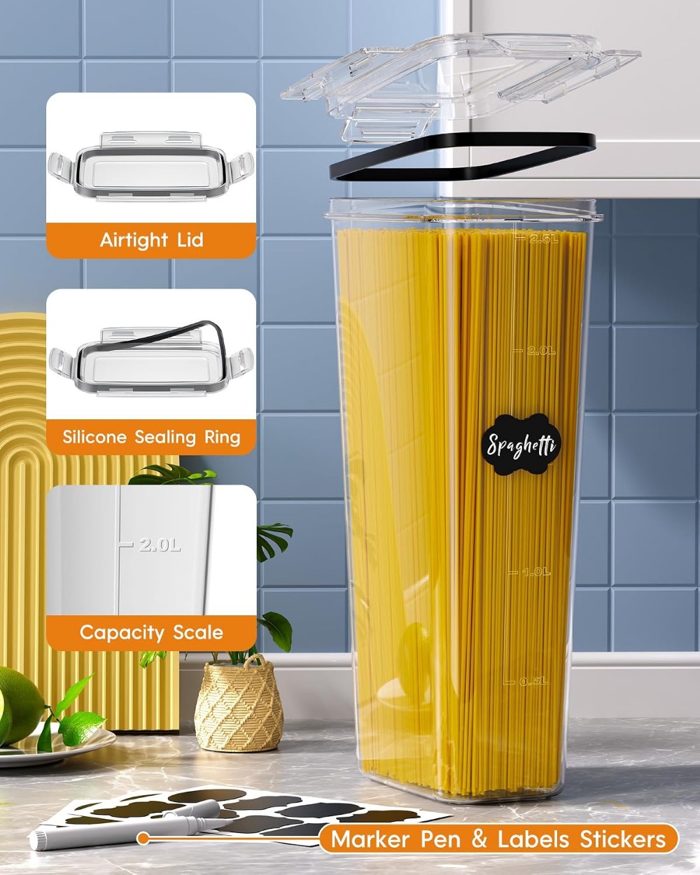 24個入り気密食品保存容器、蓋付き、BPAフリープラスチック - Food Storage Containers With Lids のレビューと価格