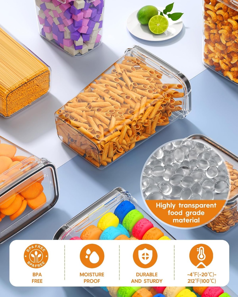 24個入り気密食品保存容器、蓋付き、BPAフリープラスチック - Food Storage Containers With Lids のレビューと価格