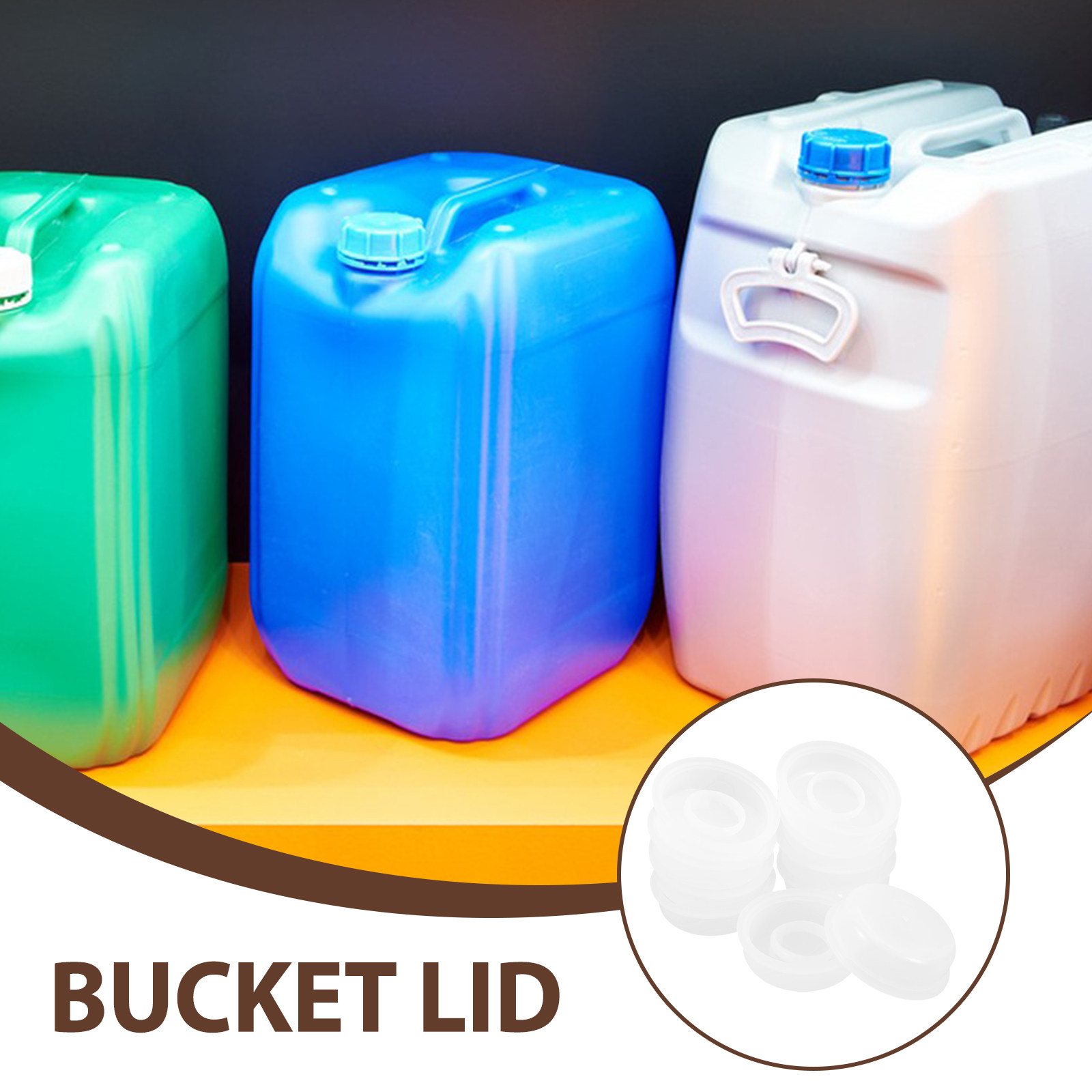 10個入りプラスチック製ケミカルバケツ用蓋、プルリング付き内 - Food Storage Plastic のレビューと価格