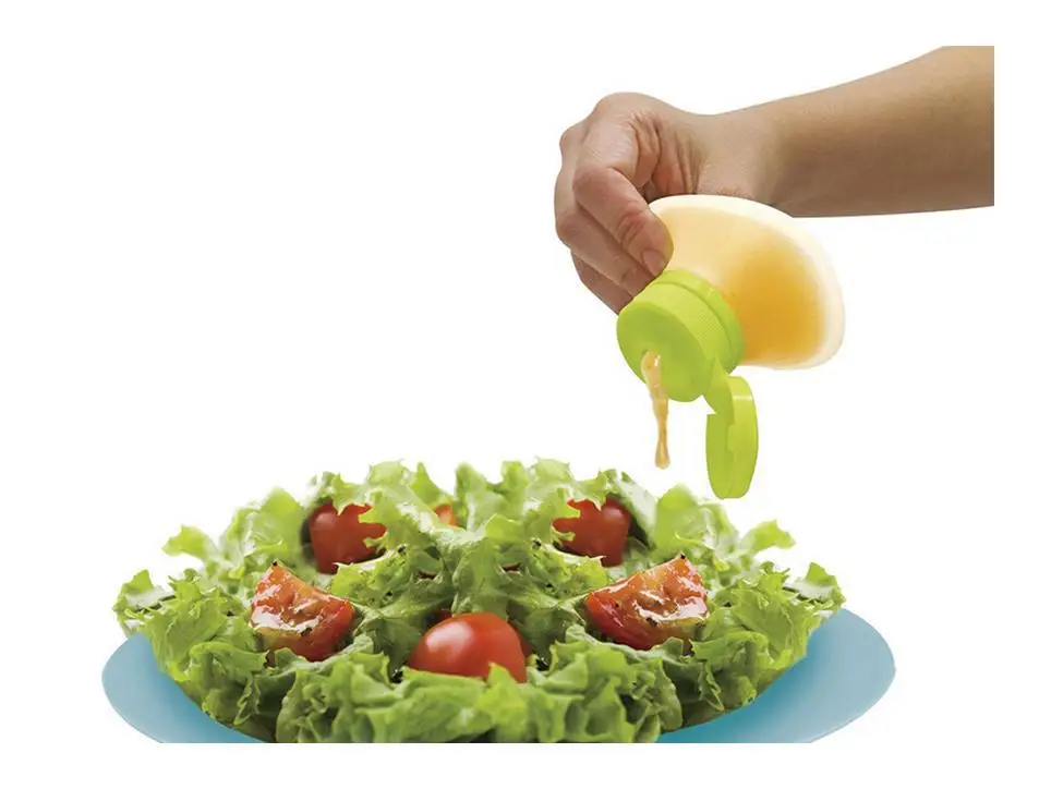 シリコーン醤油ボトルスクイーザサラダポットシンプルなポータブ - Salad Dressing Bottle のレビューと価格
