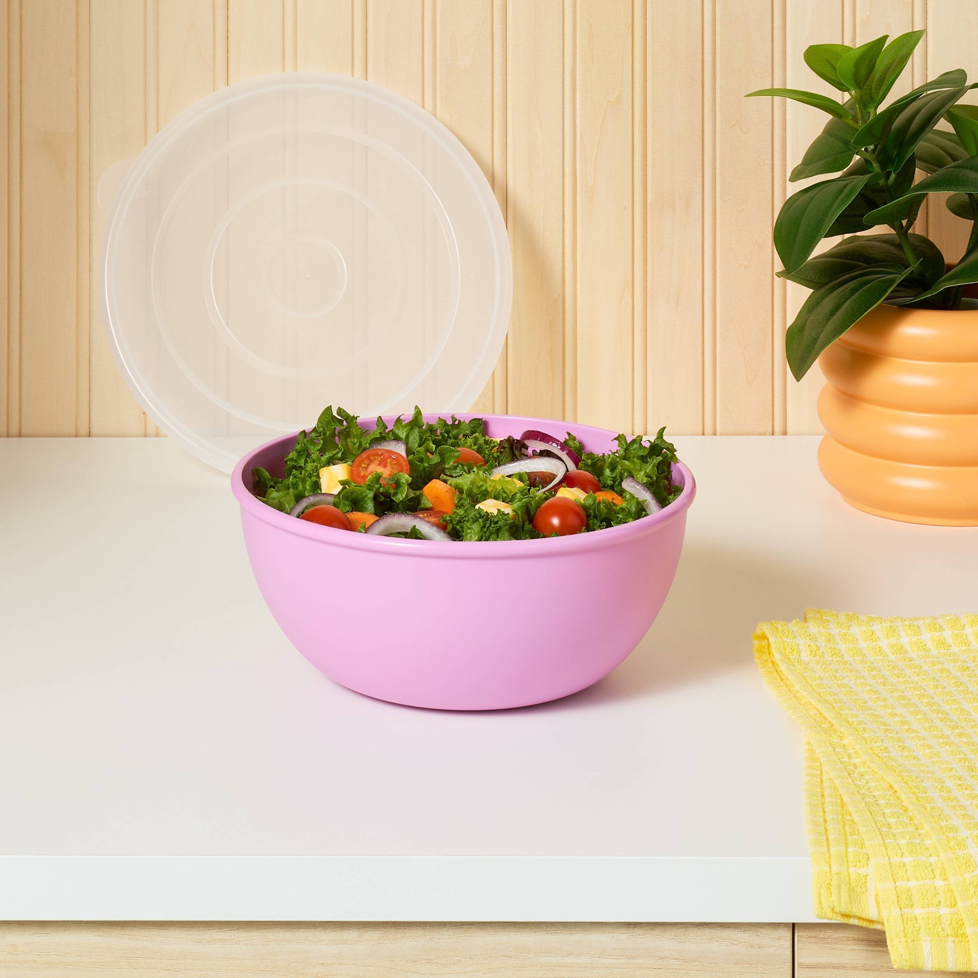 ピンクのボウルと一致する蓋、キッチン、寮、食事の準備や残り物 - Food Storage Containers With Lids のレビューと価格