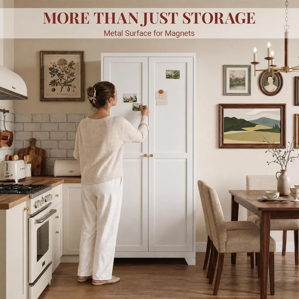 71インチメタルキッチンパントリーキャビネット、デュアルハン - Food Storage In Cabinets のレビューと価格