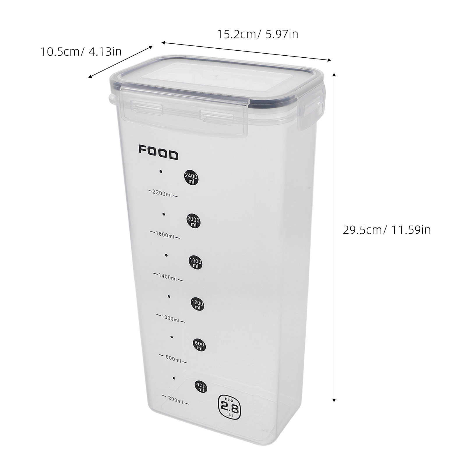 2個入り透明穀物保存容器 密閉型米シリアルパスタディスペンサ - Food Storage Jars Plastic のレビューと価格
