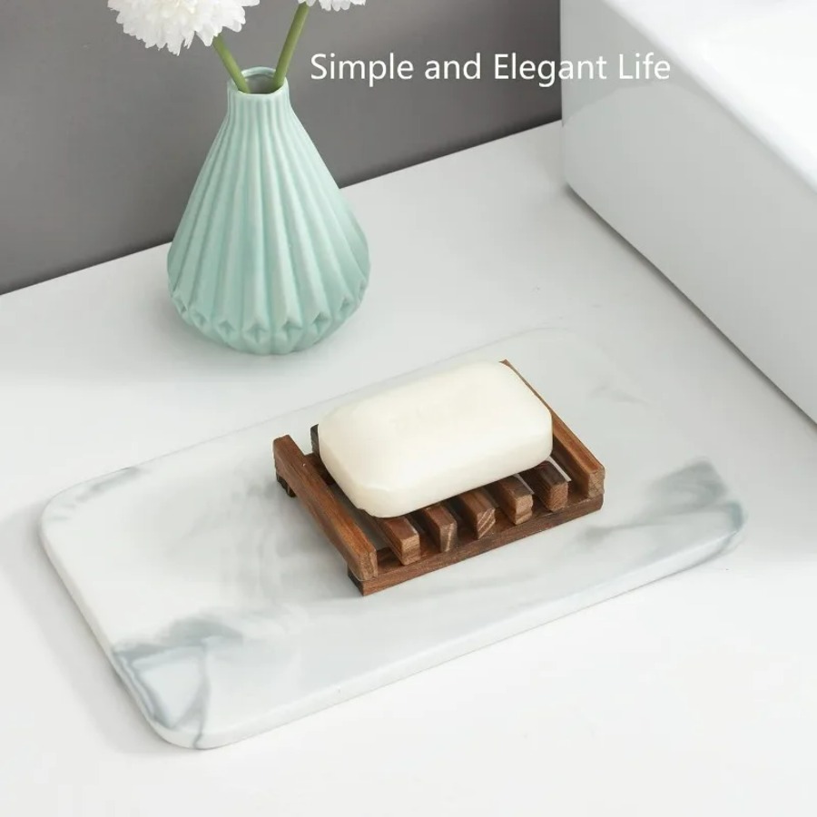 木製石鹸置き シャワー/バスルーム用、水切り設計で石鹸を乾燥 - Food Storage Organiser のレビューと価格