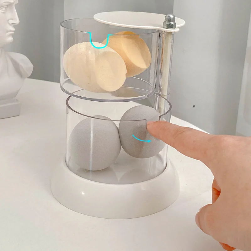 ノルディックコットンパッド収納ボックス,360度回転,メイク - Egg Storage Holder のレビューと価格