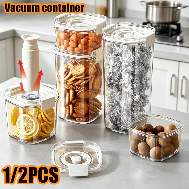 電動真空密閉容器、コーヒー豆密封タンク、穀物米保存用防湿ジャ - Food Storage Jars Plastic のレビューと価格
